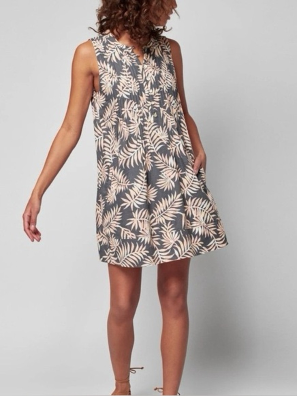 FAHERTY Isha linen blend DRESS XS